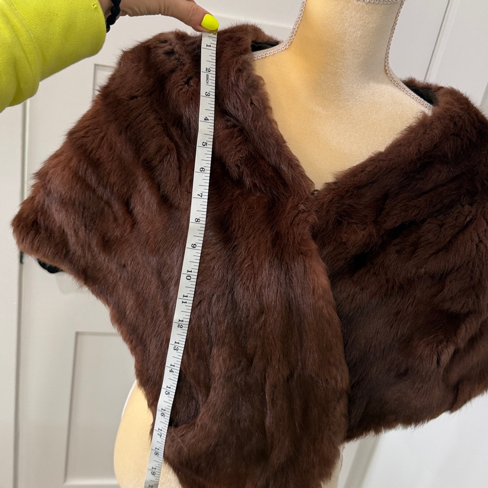 Vintage Brown Fur Wrap Shawl Rankin Santa Ana - Picture 11 of 11